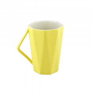 Faceted Pastel Mug - Yellow