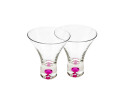 Shot Glasses with Colored Base - pink