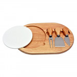 Cheese Knife Set with Ceramic Cheeseboard