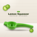 Manual Lemon Squeezer with Seed & Pulp Filter - Green