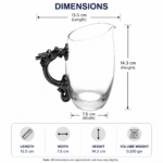 Premium Crystal Clear Dragon Handle Glass Decanter 400 ml - Image 5